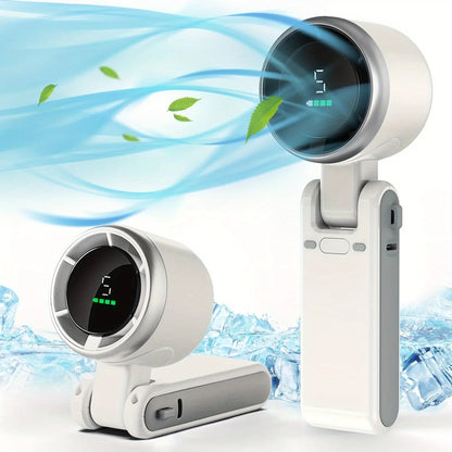 3-in-1 Rechargeable Mini Fan – 5-Speed Portable Travel Fan with 3600mAh Battery & USB Charging