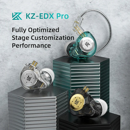 KZ EDX Pro Wired Earphones – In-Ear Monitor Headphones with Dynamic Driver & Microphone