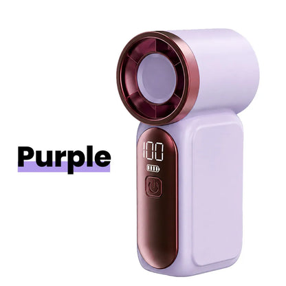 Portable Handheld Mini Fan – 5-Speed Rechargeable Fan with Type-C Charging & Digital Display