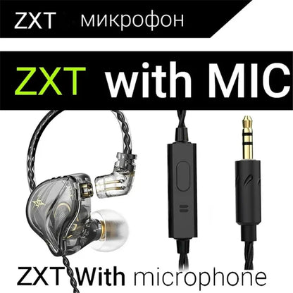 QKZ AK3 FiLe Wired Earphones – HiFi In-Ear Headphones with Microphone