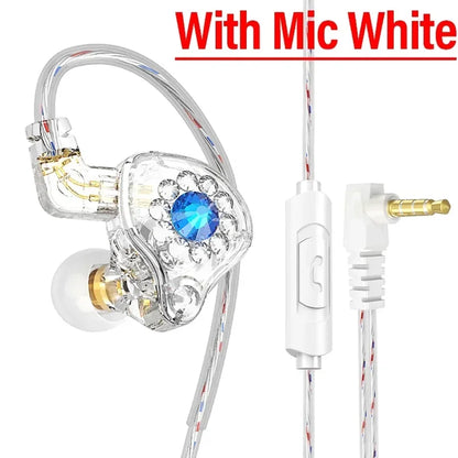 QKZ AK6 Wired Earphones – In-Ear Stereo Headphones with Dynamic Drivers & Microphone