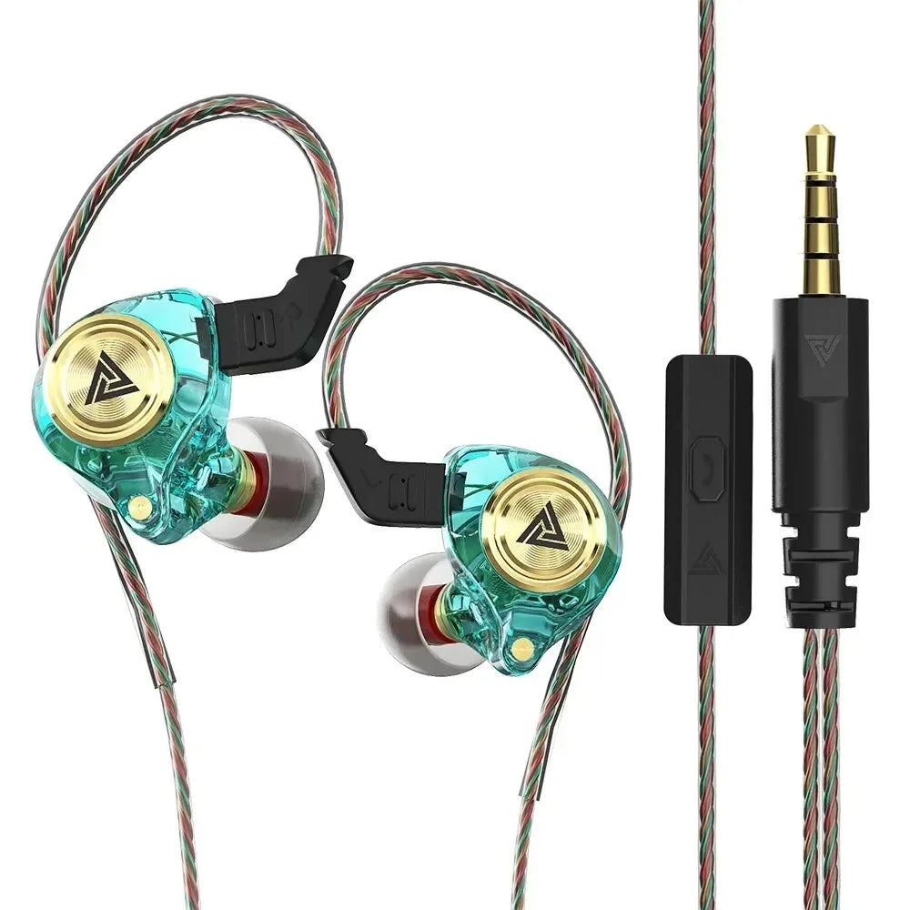 QKZ AK3 FiLe Wired Earphones – In-Ear HiFi Headphones with Microphone