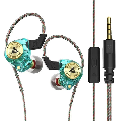 QKZ AK3 FiLe Wired Earphones – In-Ear HiFi Headphones with Microphone