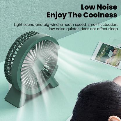 Mini USB Rechargeable Table Fan – Portable Desktop Fan for Home, Office & Dorm