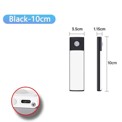 CENSHION USB-C Rechargeable LED Cabinet Light – Dimmable Motion Sensor Bar, 20–60cm