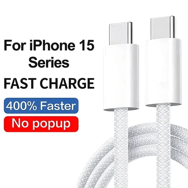 35W USB-C PD Fast Charging Cable – Type-C Charging & Data Cable for iPhone & Compatible Devices