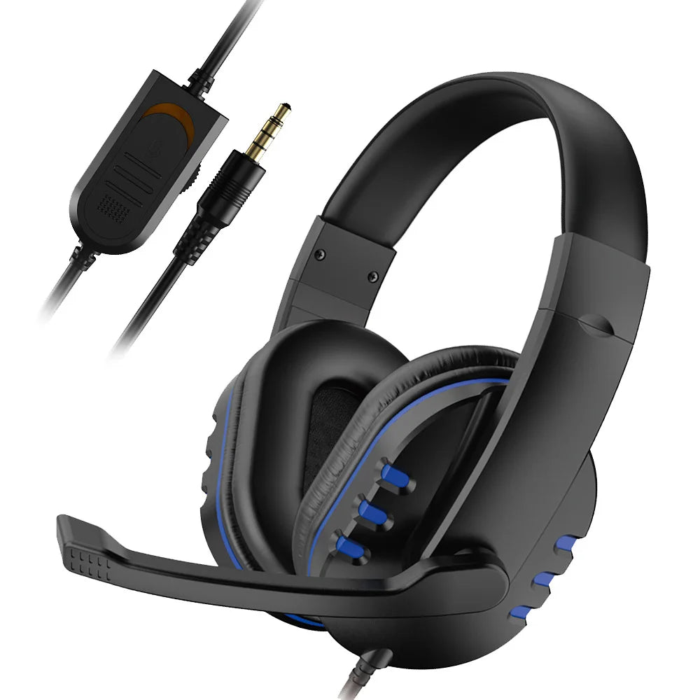 3.5mm Wired Gaming Headset – Stereo Headphones with Microphone & Volume Control
