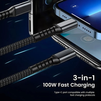 6-in-1 Car Charger Adapter – Dual USB-C Fast Charging with 3.1A Output & Digital Display