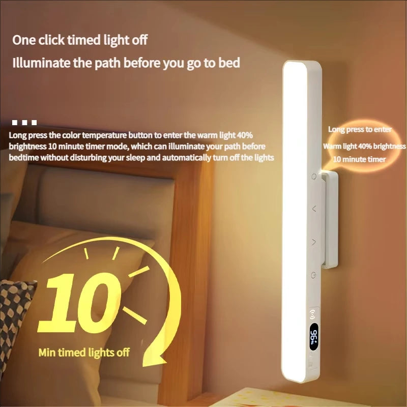 Magnetic USB Rechargeable LED Table Lamp – 5-Color Dimmable Reading & Night Light