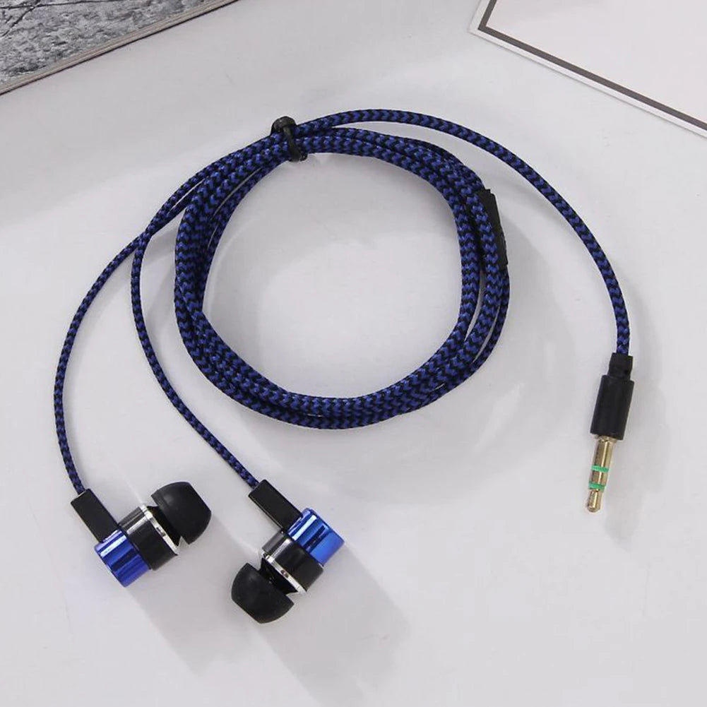 3.5mm Wired In-Ear Earbuds – Stereo Bass Earphones with Microphone & Noise Cancellation