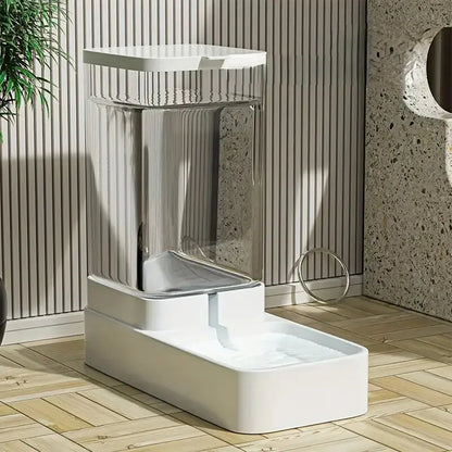 Automatic Dog Feeder & Water Dispenser – Gravity-Fed Food & Water Bowl Set