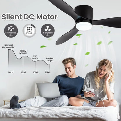 Modern BLDC Ceiling Fan with Light – 6-Speed Reversible Motor, 3CCT Lighting & Remote Control