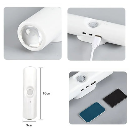 Double-Head RGB Motion Sensor LED Night Light – Rechargeable Magnetic Wall Lamp