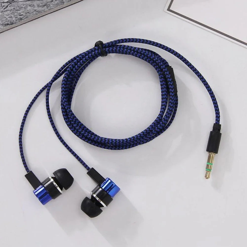 3.5mm Wired In-Ear Earbuds – Stereo Bass Headphones with Noise-Reducing Design
