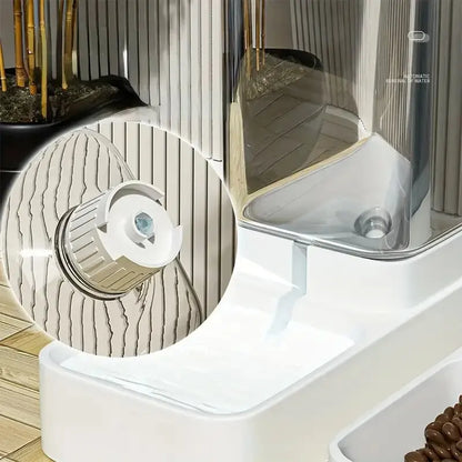 Automatic Dog Feeder & Water Dispenser – Gravity-Fed Food & Water Bowl Set