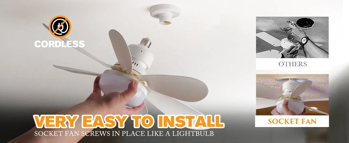 40W LED Ceiling Fan Light – Dimmable E27 Fixture with Remote Control, 85–265V