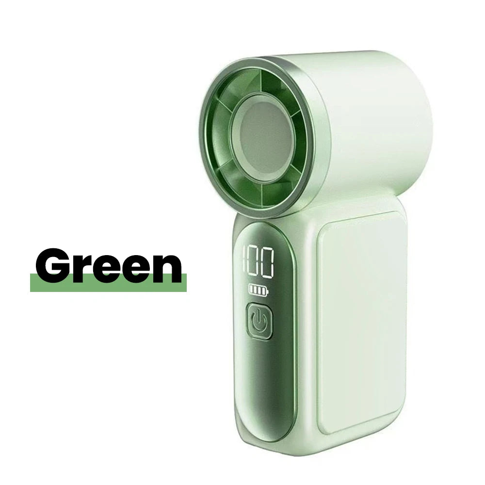 Portable Handheld Mini Fan – 5-Speed Rechargeable Fan with Type-C Charging & Digital Display