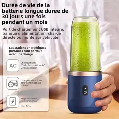 GIOIO 400ml Portable USB Blender – Mini Electric Juicer Cup for Smoothies, Milkshakes & Travel