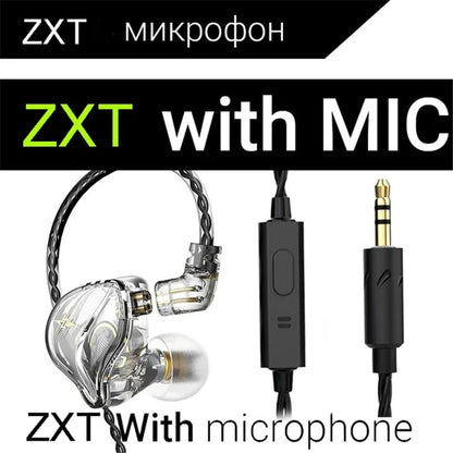QKZ AK3 FiLe Wired Earphones – In-Ear HiFi Headphones with Microphone