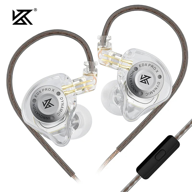 KZ EDX PRO X IEM Earphones – Wired HiFi In-Ear Monitors with 10mm Dynamic Driver & Microphone