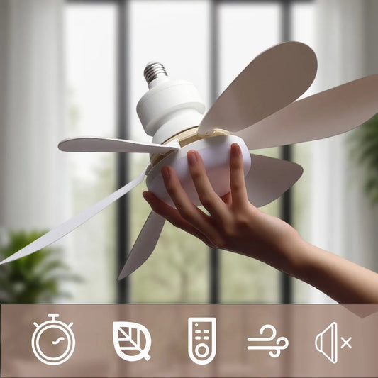 40W LED Ceiling Fan Light – Dimmable E27 Fixture with Remote Control, 85–265V
