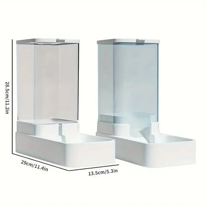 Automatic Dog Feeder & Water Dispenser – Gravity-Fed Food & Water Bowl Set