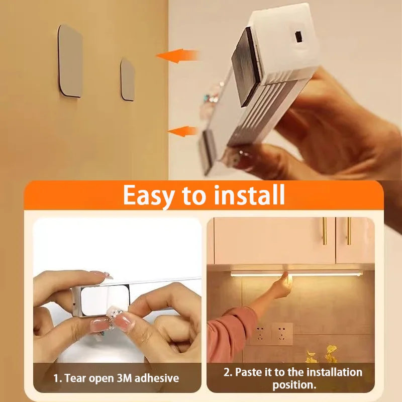 Rechargeable Motion Sensor LED Light – Type-C Cabinet, Wardrobe & Stairway Light