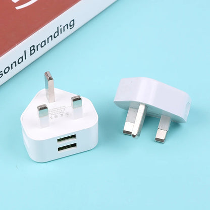 UK 3-Pin USB Wall Charger – Universal Plug Adapter with 1 or 2 USB Ports