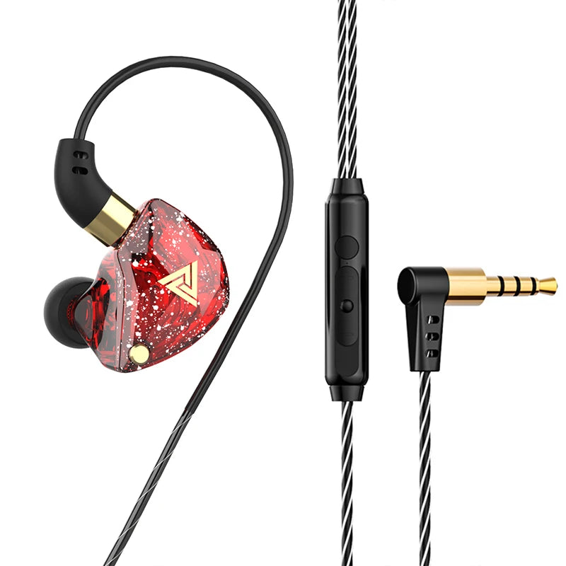 QKZ AK3 FiLe Wired Earphones – In-Ear HiFi Headphones with Microphone