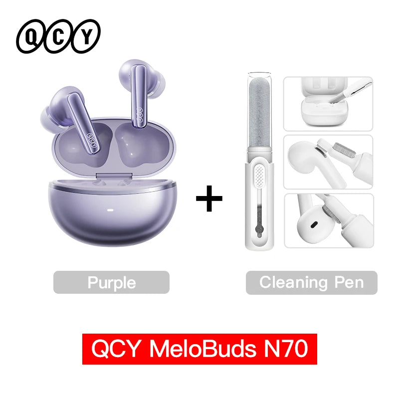 QCY MeloBuds N70 Wireless Earbuds – Adaptive ANC, Bluetooth 6.0, LDAC Hi-Res Audio & 50-Hour Battery