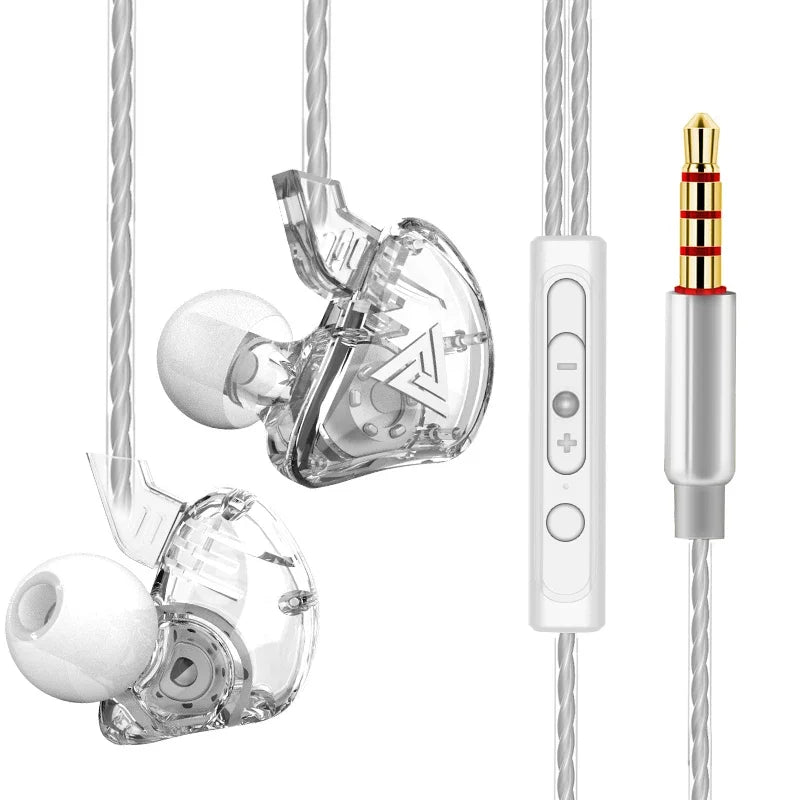 QKZ AK3 FiLe Wired Earphones – HiFi In-Ear Headphones with Microphone