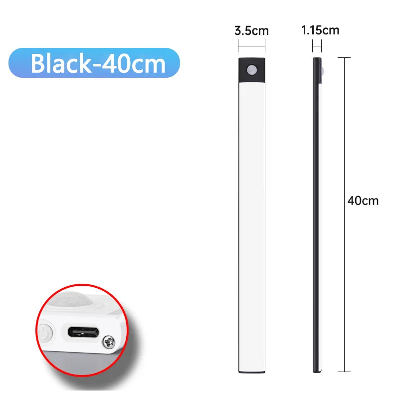 Pzsunly Rechargeable Motion Sensor LED Cabinet Light – Dimmable Wireless Under-Cabinet Lamp