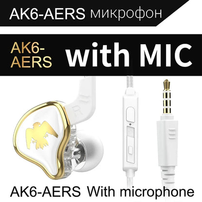 QKZ AK3 FiLe Wired Earphones – HiFi In-Ear Headphones with Microphone