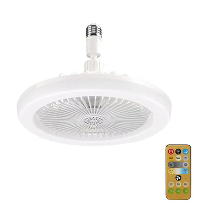 # 3-in-1 Rotatable Ceiling Fan with Light – Remote Control, E27 Bulb Base & Adjustable Design