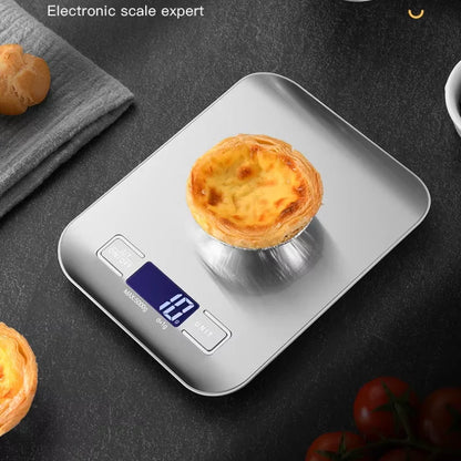 5kg Digital Kitchen Food Scale – 1g Precision LCD Display with Stainless Steel Platform