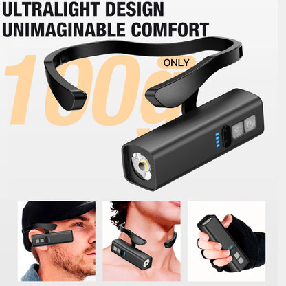 Rechargeable Ear Clip LED Headlamp – Waterproof Headlight for Fishing, Hiking, Running & Cycling