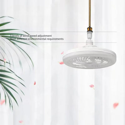 # 3-in-1 Rotatable Ceiling Fan with Light – Remote Control, E27 Bulb Base & Adjustable Design