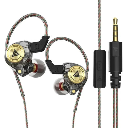 QKZ AK3 FiLe Wired Earphones – In-Ear HiFi Headphones with Microphone