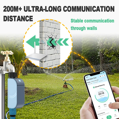 EZAIOT Wi-Fi Garden Watering Timer – Tuya Smart Automatic Irrigation Controller with IP65 Protection