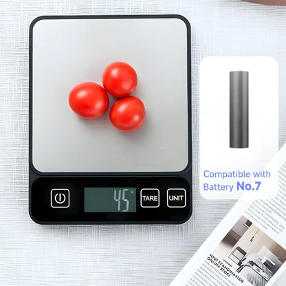 10kg Digital Kitchen Scale – LCD Display Food & Baking Weight Scale with 1g Precision