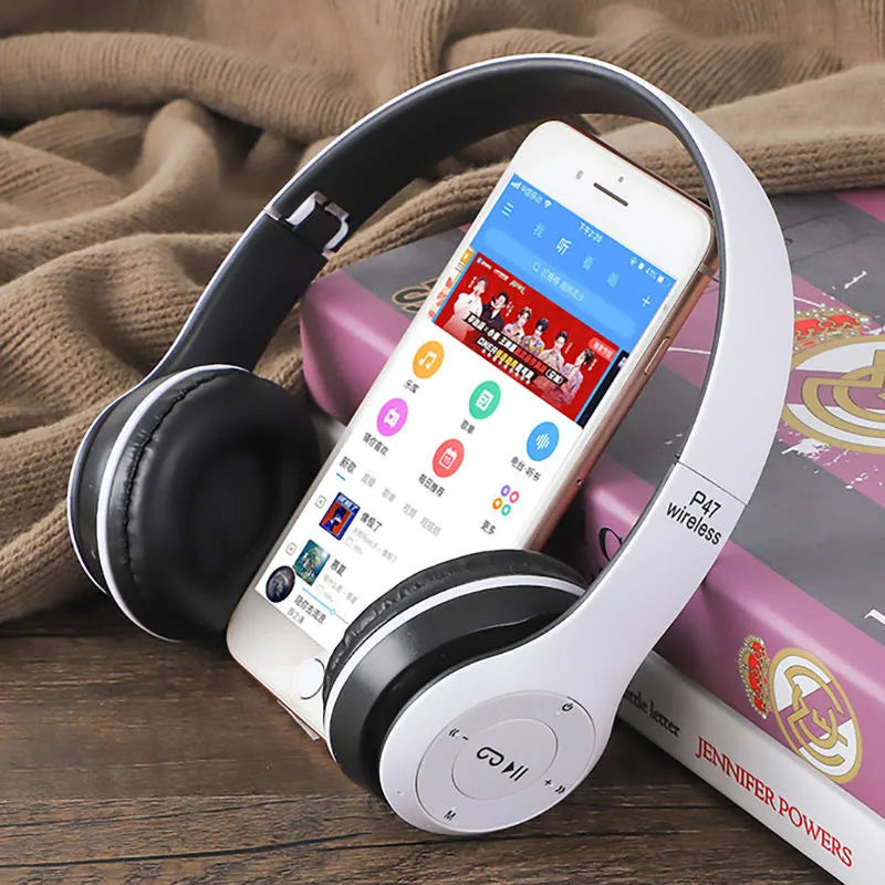 P47 Bluetooth 5.0 Wireless Headphones – Foldable Hi-Fi Stereo Headset with Microphone