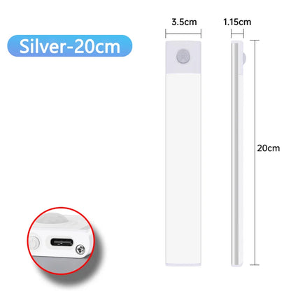 Pzsunly Rechargeable Motion Sensor LED Cabinet Light – Dimmable Wireless Under-Cabinet Lamp