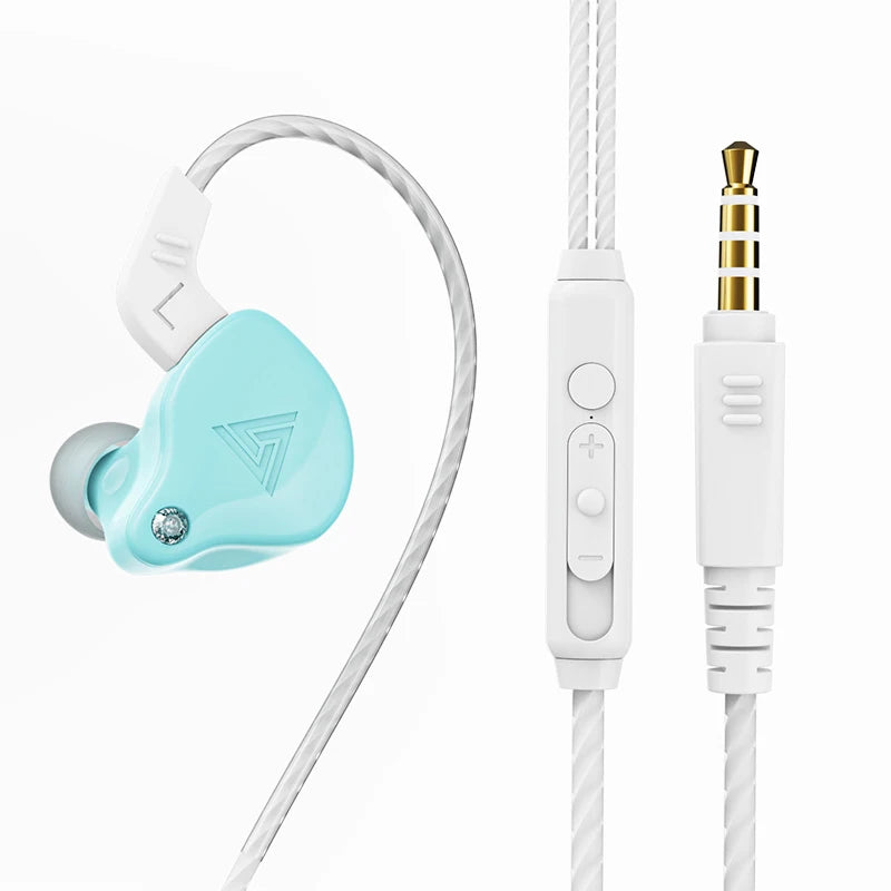 QKZ AK3 FiLe Wired Earphones – In-Ear HiFi Headphones with Microphone