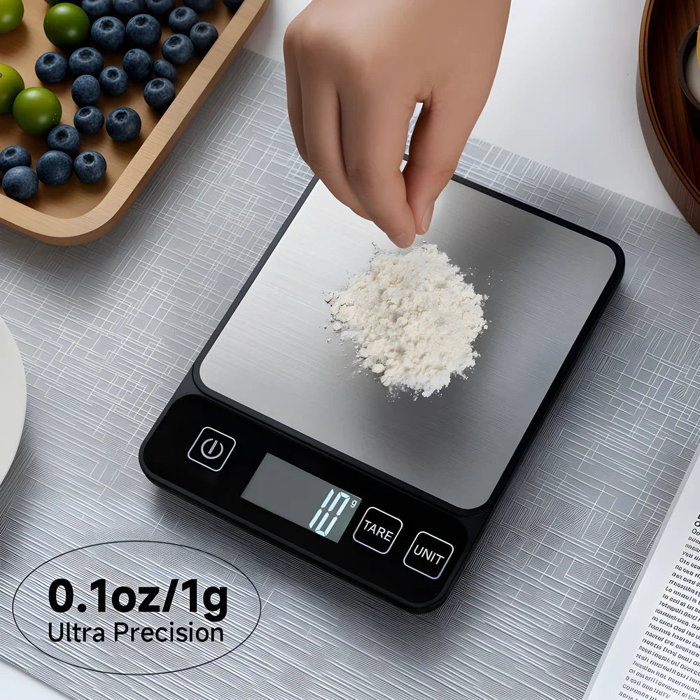 10kg Digital Kitchen Scale – LCD Display Food & Baking Weight Scale with 1g Precision