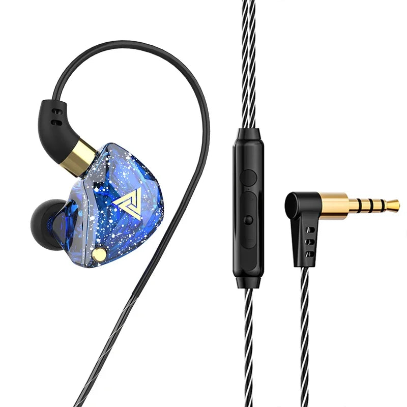 QKZ AK3 FiLe Wired Earphones – HiFi In-Ear Headphones with Microphone