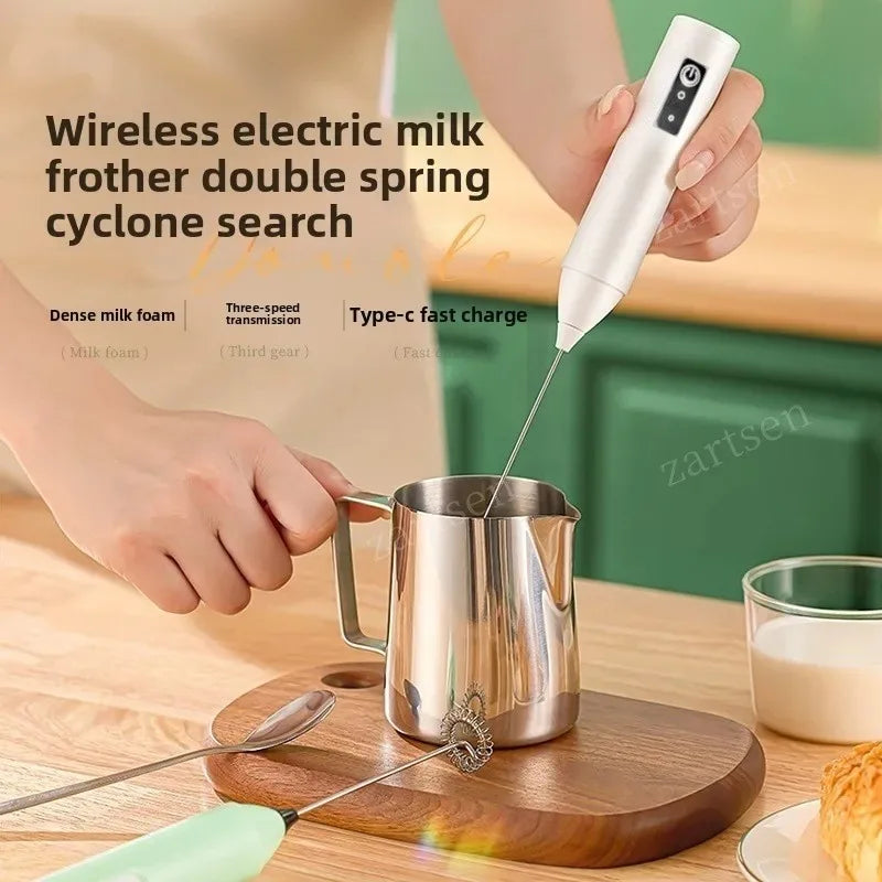 ZARTSEN Rechargeable Milk Frother – 7,000 RPM Handheld Electric Whisk for Coffee, Cappuccino & Cream