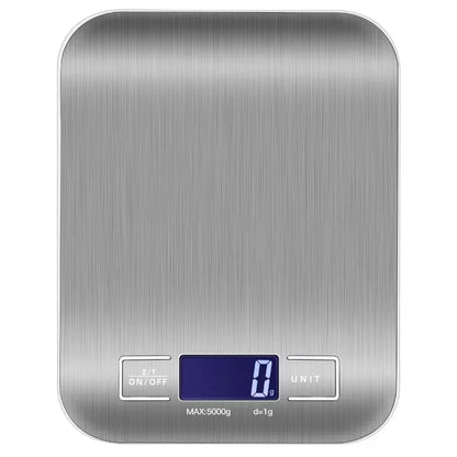 5kg Digital Kitchen Food Scale – 1g Precision LCD Display with Stainless Steel Platform
