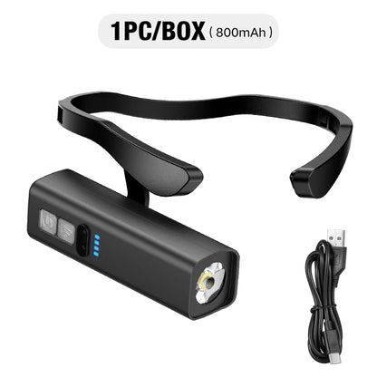 Rechargeable Ear Clip LED Headlamp – Waterproof Headlight for Fishing, Hiking, Running & Cycling