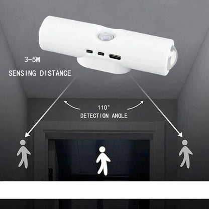 RGB Gradient Motion Sensor Night Light – Rechargeable Magnetic Wall Lamp