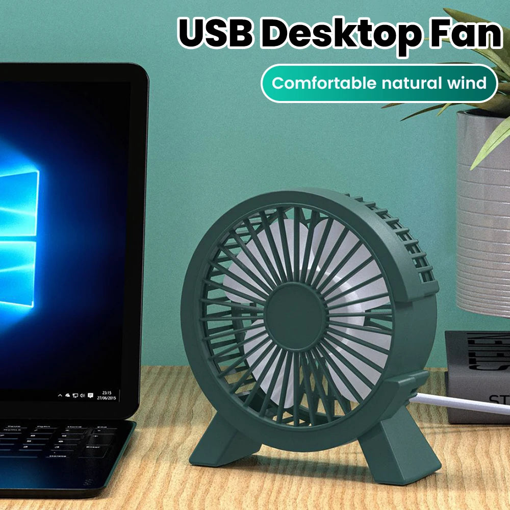 Mini USB Rechargeable Table Fan – Portable Desktop Fan for Home, Office & Dorm